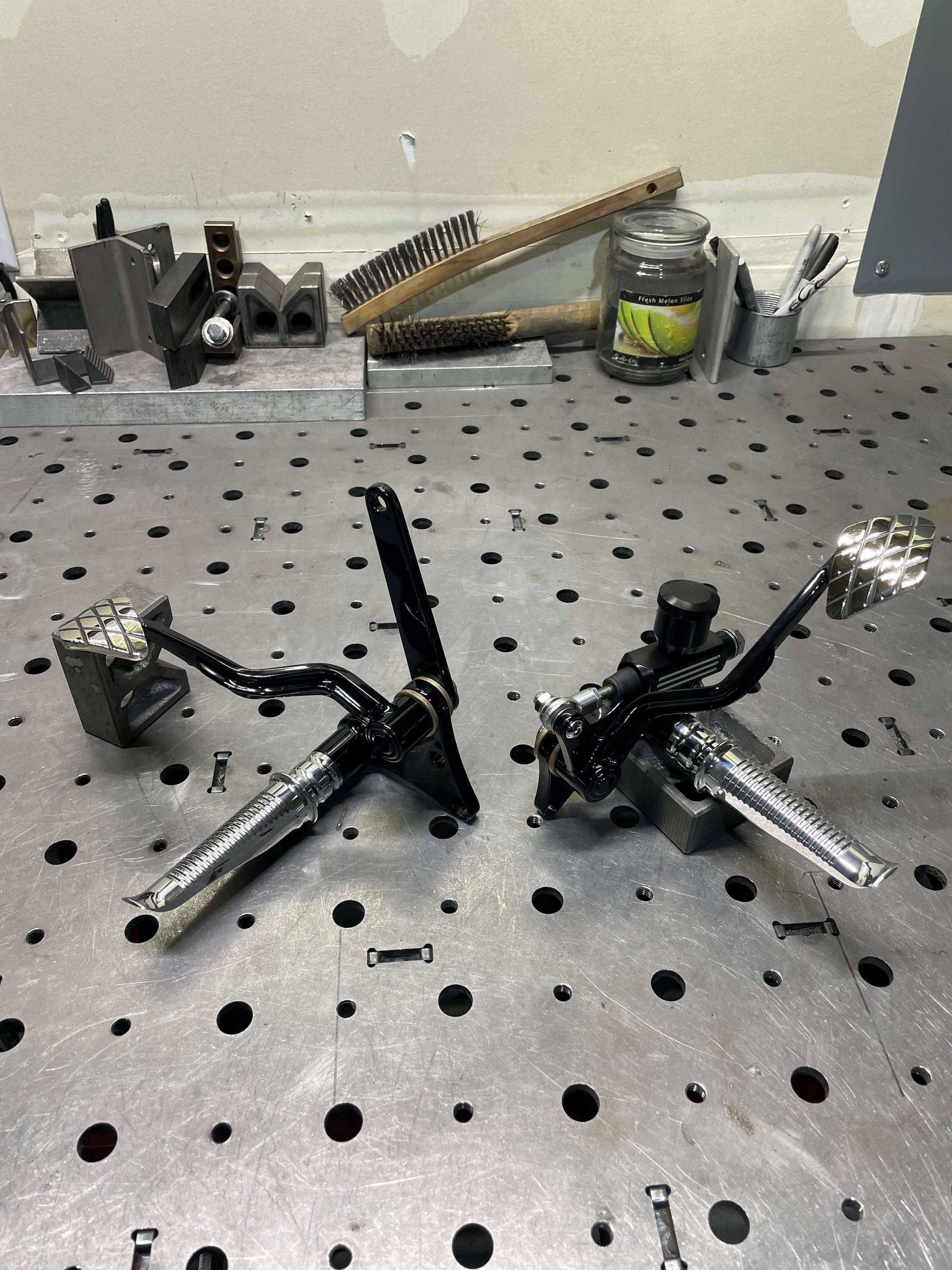 motorcycle foot pegs and controls